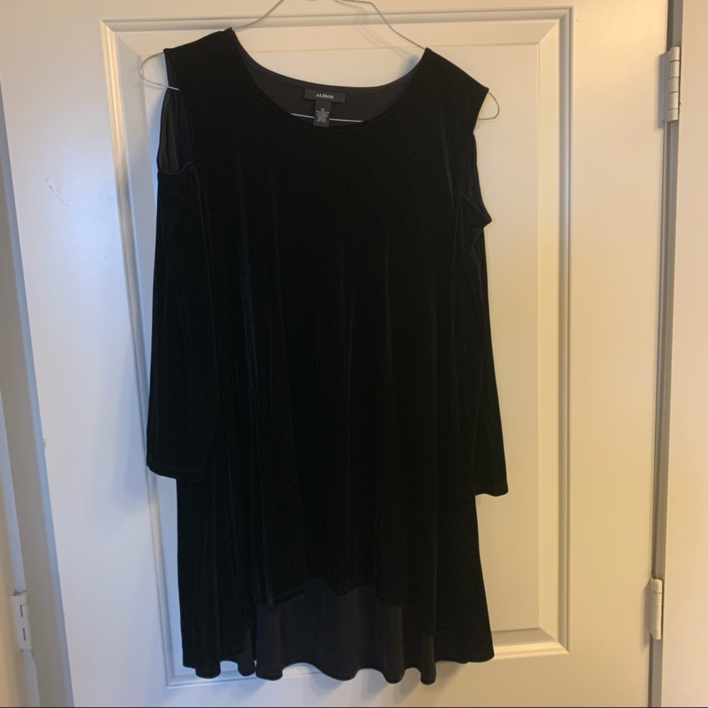Black velvet shirt